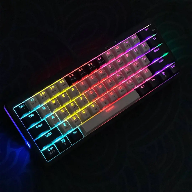 Ігрова механічна клавіатура Kondor Starlight / Дротове підключення / Brown Switch / White Black - зображення 2