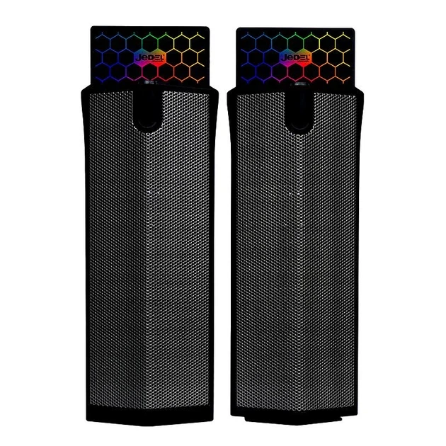 Саундбар JEDEL S562 RGB 6Вт USB, акустична система 2.0 для ПК та ноутбука, комп'ютерна колонка з підсвіткою, AUX 3.5 мм, компактний саундбар для ігор та фільмів - Фото 1 Саундбар JEDEL S562 RGB 6Вт USB, акустична система 2.0 для ПК та ноутбука, комп'ютерна колонка з підсвіткою, AUX 3.5 мм, компактний саундбар для ігор та фільмів - зображення 1