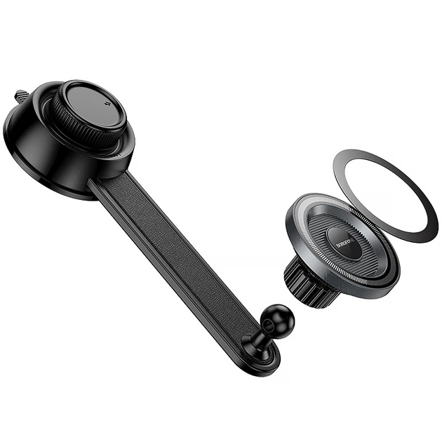 Автотримач Borofone BH123 Profit magnetic (center console) (Black / Metal gray) (251358) - зображення 5
