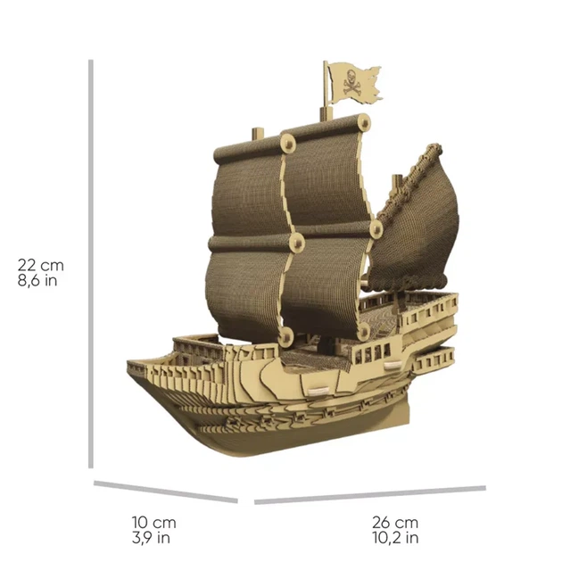 3D пазл Cartonic Pirate Ship (CARTSHIP) - Фото 4 3D пазл Cartonic Pirate Ship (CARTSHIP) - зображення 4