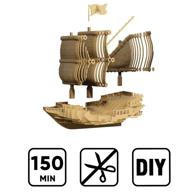 3D пазл Cartonic Pirate Ship (CARTSHIP) - Фото 6 3D пазл Cartonic Pirate Ship (CARTSHIP) - зображення 6