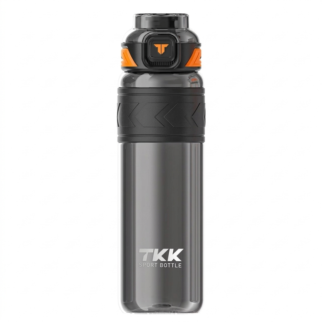 Спортивная бутылка TKK 1000 мл (1 л) - Черная Tritan BPA-free, ударопрочная эко-бутылка с антискользящим грипом - Фото 2 Спортивная бутылка TKK 1000 мл (1 л) - Черная Tritan BPA-free, ударопрочная эко-бутылка с антискользящим грипом - изображение 2