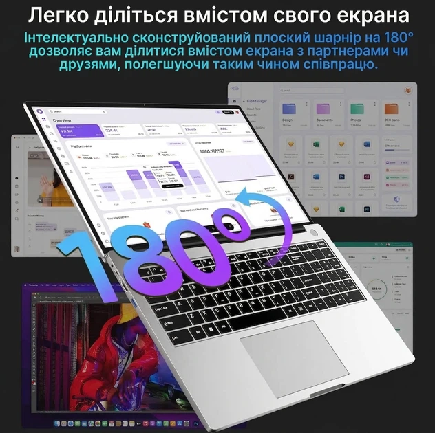 Ноутбук 14'' BVATE B9 Intel Core i3-1000NG4 16GB SSD 512GB Win11 Алюминиевой корпус (UKR) - изображение 4