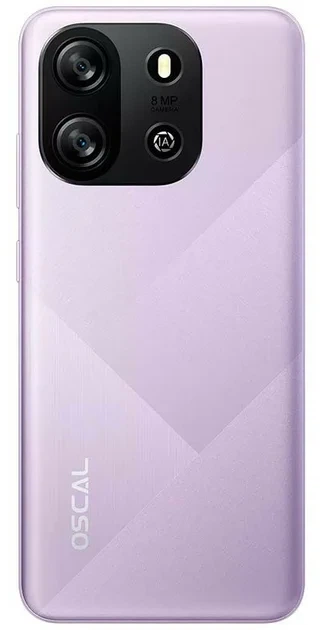 Смартфон 6.56" Blackview Oscal FLAT 1C 2/32Gb 4G 2-SIM 8/5Мп 8 ядер Android 13 Crystal Purple - изображение 2