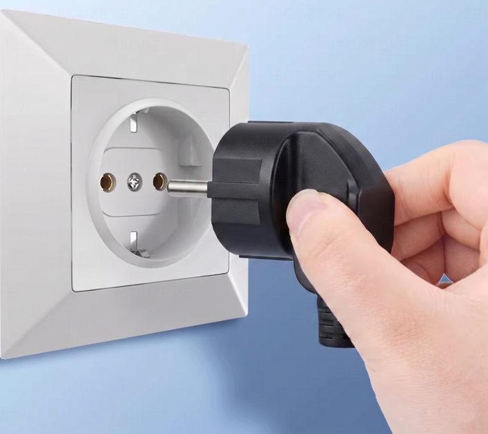 Вилка штепсельна, розбірна кутова вилка із заземленням Schuko ЄС 16A EU Plug Adapter Black - Фото 2 Вилка штепсельна, розбірна кутова вилка із заземленням Schuko ЄС 16A EU Plug Adapter Black - изображение 2