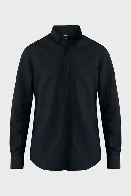 Чоловіча чорна лляна сорочка CALEB Basic linen shirt Mexx XXL MF007200151M - изображение 5