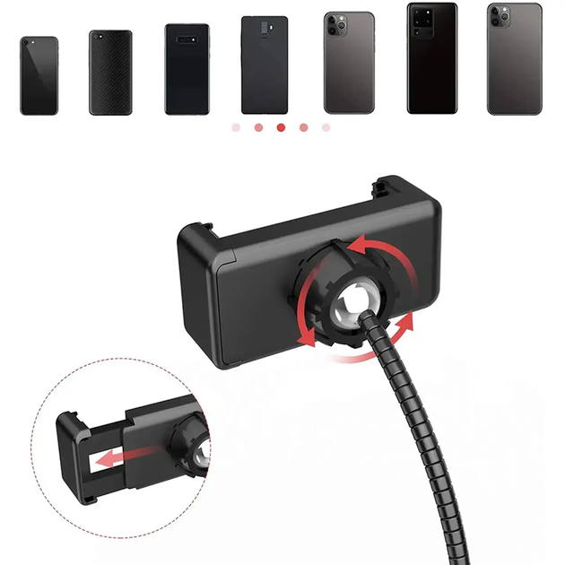 Кільцева лампа 36 см з 1 кріпленням для телефону від USB RGB MJ36 (см11907) - зображення 6
