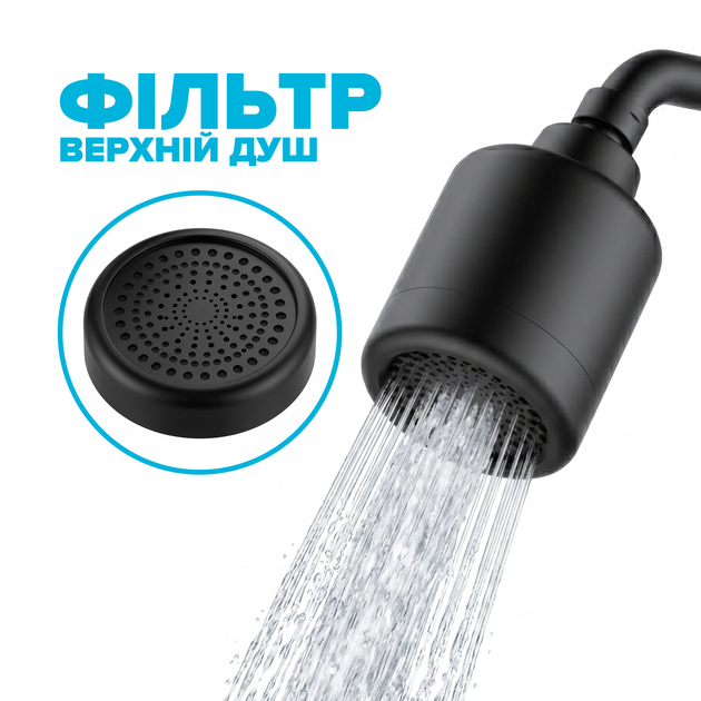 Фільтр для душу DROP PURE-BOX/DUAL-MAX-B 12 з Вітаміном С та нормалізацією pH з 2 насадками чорний - зображення 4
