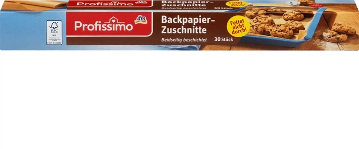 Пергамент листовий для випічки Profissimo Backpapier-Zuschnitte 30 шт - зображення 5