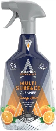 Универсальный очиститель для кухни и разных твердых поверхностей Astonish Orange Multi-surface cleaner с маслом апельсина 750мл - Фото 3 Универсальный очиститель для кухни и разных твердых поверхностей Astonish Orange Multi-surface cleaner с маслом апельсина 750мл - изображение 3