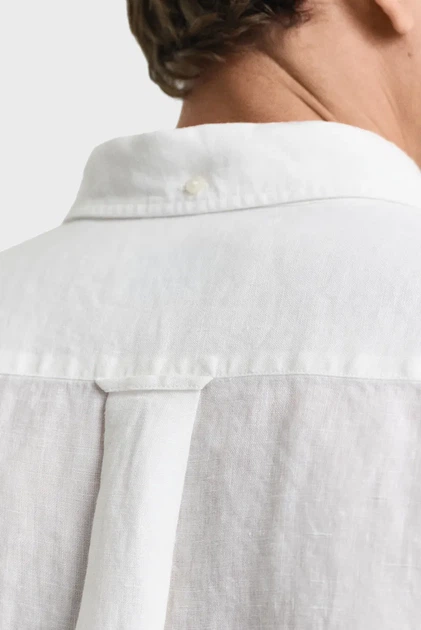 Чоловіча біла лляна сорочка REG LINEN SHIRT Gant XL 3250076 - изображение 4