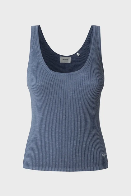 Жіноча синя майка OTIN TOP Pepe Jeans XS PL702280 - Фото 2 Жіноча синя майка OTIN TOP Pepe Jeans XS PL702280 - изображение 2