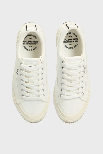 Жіночі білі джинсові кеді BEN FRESH W Pepe Jeans 37 PLS31589 - зображення 4