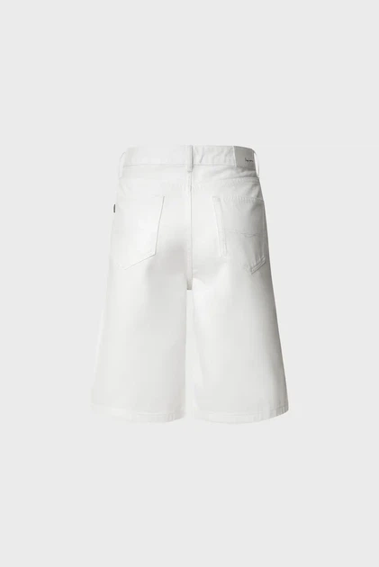 Жіночі білі джинсові шорти BERMUDA SHORT UHW WHT Pepe Jeans 25 PL801181 - Фото 6 Жіночі білі джинсові шорти BERMUDA SHORT UHW WHT Pepe Jeans 25 PL801181 - зображення 6