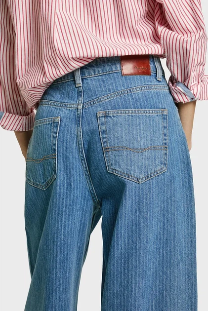 Жіночі сині джинси біля смужки WIDE LEG JEANS UHW JAIMY Pepe Jeans 24 PL204740ID12 - Фото 6 Жіночі сині джинси біля смужки WIDE LEG JEANS UHW JAIMY Pepe Jeans 24 PL204740ID12 - зображення 6