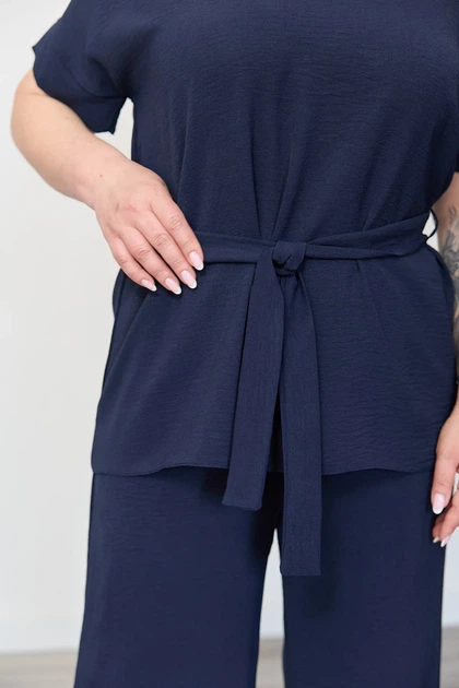 Костюм жіночий Estilo повсякдений-casual креп синій 02-110 56р - зображення 3