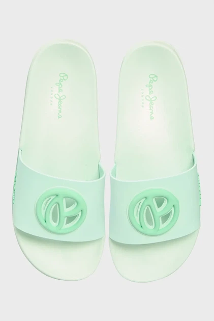 Жіночі м'ятні слайдери SLIDER BRAND W Pepe Jeans 38 PLS70159 - зображення 4