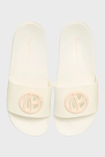 Жіночі білі слайдери SLIDER BRAND W Pepe Jeans 39 PLS70159 - изображение 4