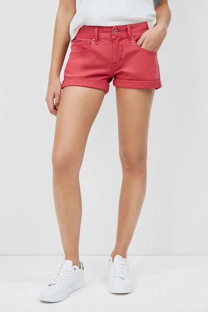 Жіночі червоні джинсові шорти SIOUXIE Pepe Jeans 26 PL800685YE4 - Фото 1 Жіночі червоні джинсові шорти SIOUXIE Pepe Jeans 26 PL800685YE4 - зображення 1