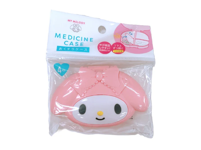 DAISO Medicine Case дитячий органайзер на 4 комірки (рожевий), 1 шт - Фото 2 DAISO Medicine Case дитячий органайзер на 4 комірки (рожевий), 1 шт - изображение 2