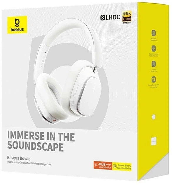 Беспроводные наушники Baseus Bowie H1 Pro A00050601213-00 White - изображение 4