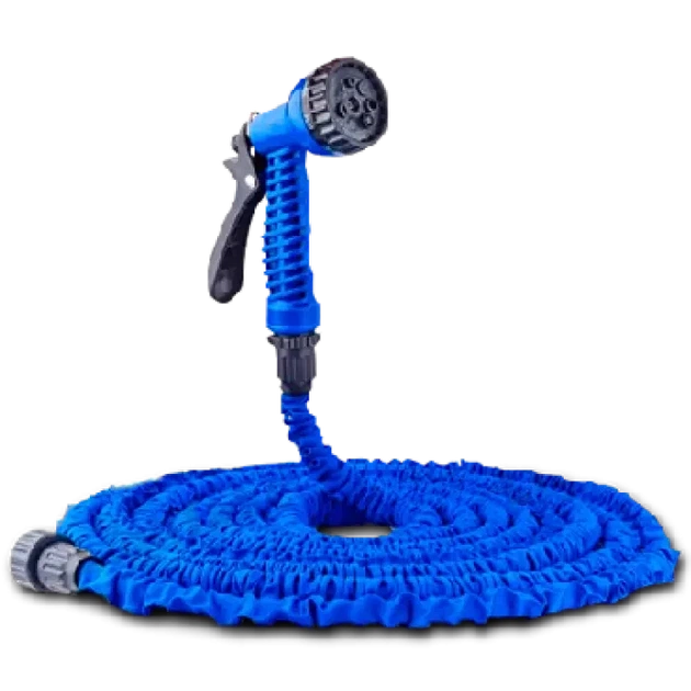 Усиленный садовый чудо шланг для полива X-hose Pro 60 мм (200FT) с распылителем 7 режимов Синий - Фото 3 Усиленный садовый чудо шланг для полива X-hose Pro 60 мм (200FT) с распылителем 7 режимов Синий - изображение 3