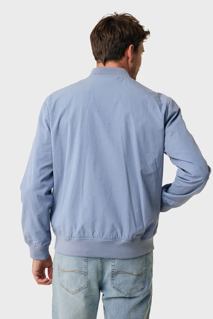 Чоловічий блакитний бомбер Cotton blend bomber jacket Mexx M MF006800751M - изображение 4