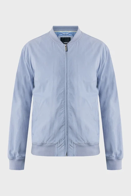 Чоловічий блакитний бомбер Cotton blend bomber jacket Mexx M MF006800751M - изображение 7