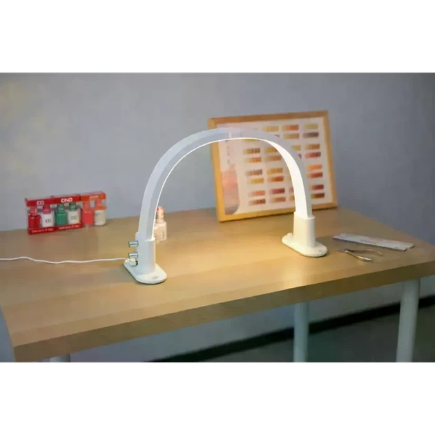 Настольная лампа для маникюра LED с 3 режимами света, USB светодиодный белый круглый светильник для салона красоты - изображение 4