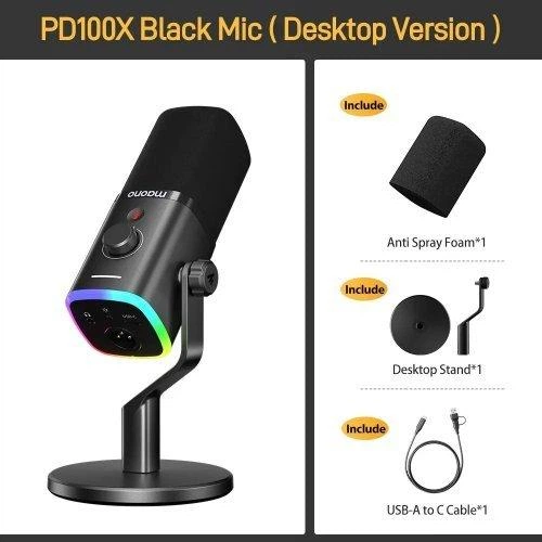Мікрофон Maono PD100X Чорний - Фото 2 Мікрофон Maono PD100X Чорний - изображение 2
