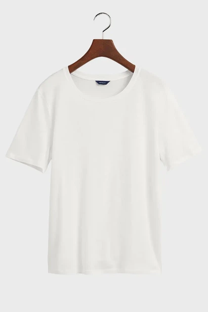 Жіноча біла футболка REL DRAPED Gant S 4200241 - изображение 5
