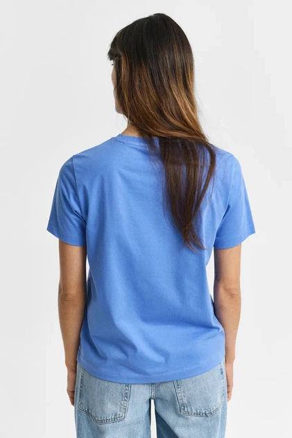 Жіноча блакитна футболка REG SHIELD SS T-SHIRT Gant M 4200200 - изображение 3