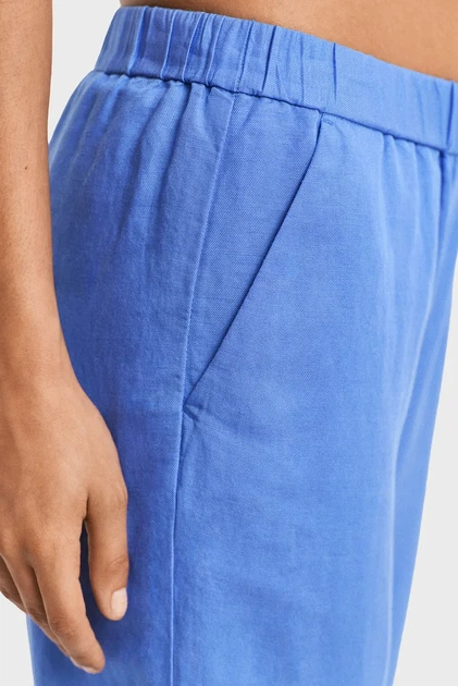 Жіночі сині лляні брюки REL LINEN BLEND PULL ON PANTS Gant 38 4150348 - изображение 4