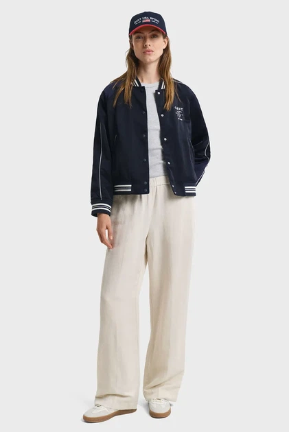 Жіночі білі лляні штани REL LINEN BLEND PULL ON PANTS Gant 34 4150348 - Фото 2 Жіночі білі лляні штани REL LINEN BLEND PULL ON PANTS Gant 34 4150348 - зображення 2