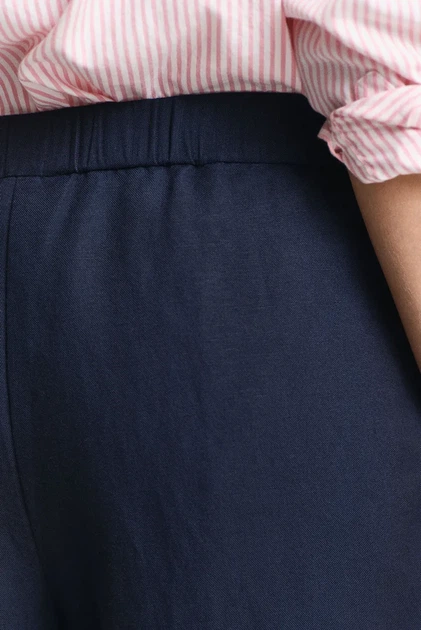 Жіночі темно-сині лляні штани REL LINEN BLEND PULL ON PANTS Gant 36 4150348 - зображення 4