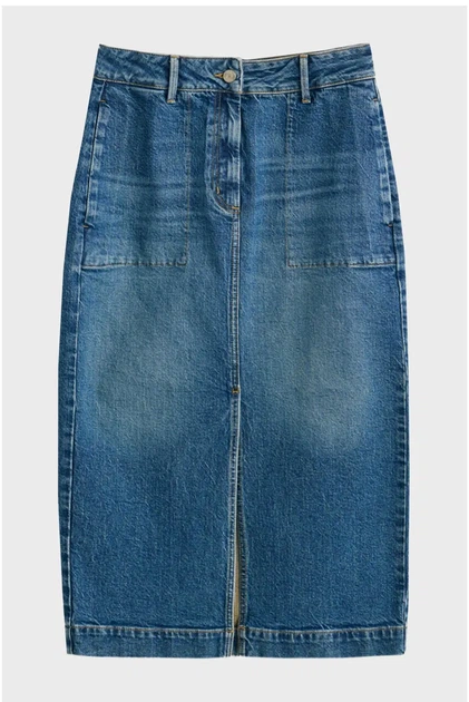 Жіноча синя джинсова спідниця DENIM SLIT Gant 36 4400133 - Фото 7 Жіноча синя джинсова спідниця DENIM SLIT Gant 36 4400133 - изображение 7
