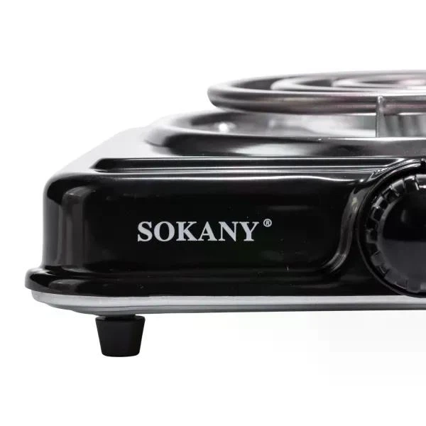 Електроплита настільна Sokany SK-5111 чорна спіральна 1 конфорка 1000 Вт (107-80-SK-5111) - зображення 3