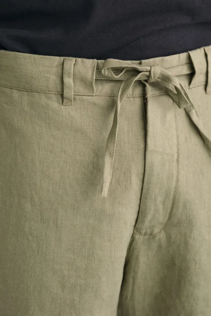 Чоловічі оливкові лляні шорти RELAXED LINEN DS Gant S 205073 - Фото 6 Чоловічі оливкові лляні шорти RELAXED LINEN DS Gant S 205073 - изображение 6