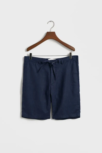 Чоловічі темно-сині лляні шорти RELAXED LINEN DS Gant XL 205073 - изображение 8