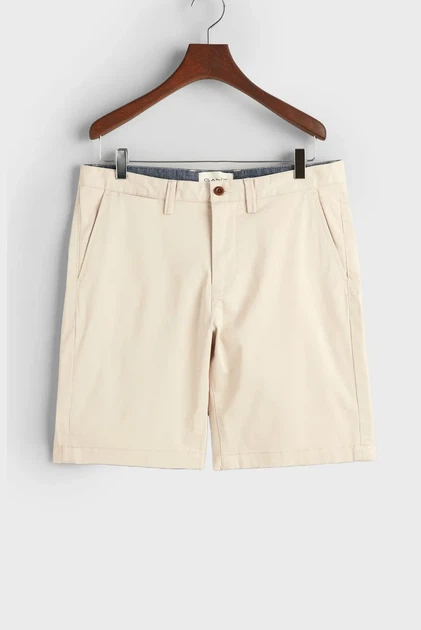 Чоловічі бежеві шорти SLIM TWILL Gant 30 205067 - Фото 8 Чоловічі бежеві шорти SLIM TWILL Gant 30 205067 - изображение 8