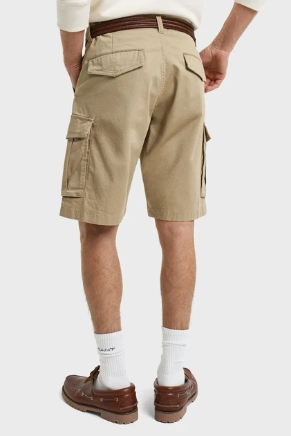 Чоловічі бежеві шорти RELAXED TWILL CARGO SHORTS Gant 32 205069 - Фото 4 Чоловічі бежеві шорти RELAXED TWILL CARGO SHORTS Gant 32 205069 - изображение 4