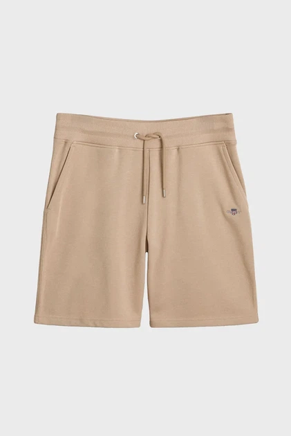 Чоловічі бежеві шорти REG SHIELD SWEAT SHORTS Gant L 2009027 - Фото 5 Чоловічі бежеві шорти REG SHIELD SWEAT SHORTS Gant L 2009027 - изображение 5