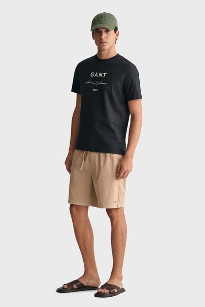 Чоловічі бежеві шорти DRAWSTRING LOGO Gant XL 205075 - Фото 3 Чоловічі бежеві шорти DRAWSTRING LOGO Gant XL 205075 - изображение 3