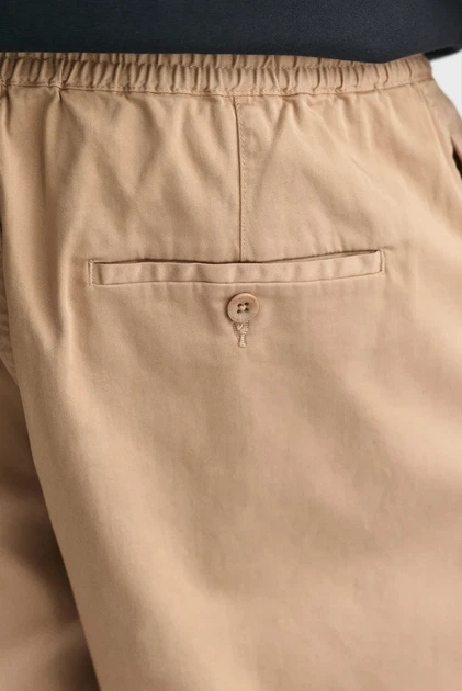 Чоловічі бежеві шорти DRAWSTRING LOGO Gant XL 205075 - Фото 5 Чоловічі бежеві шорти DRAWSTRING LOGO Gant XL 205075 - изображение 5