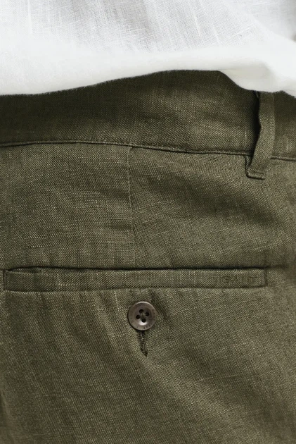 Чоловічі зелені лляні шорти RELAXED LINEN DS SHORTS Gant XL 205073 - изображение 5