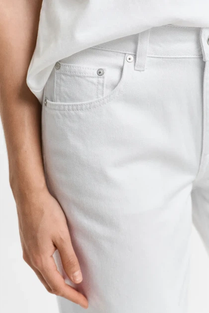 Жіночі білі джинси REL STRAIGHT WHITE JEANS Gant 30 4100254 - зображення 4