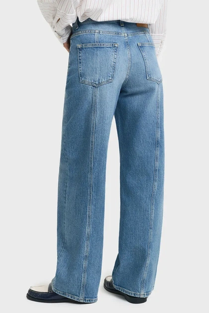 Жіночі сині джинси RELAXED STRETCH SEAM Gant 28 4100255 - изображение 3