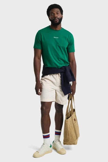 Чоловіча зелена футболка GRAPHIC Gant S 2003308 - изображение 2