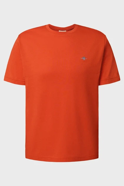 Чоловіча помаранчева футболка REG SHIELD SS T-SHIRT Gant S 2003184 - изображение 5