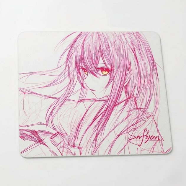 Игровой коврик для мыши Snflyan Anime Sketch Pink 480х400 мм – большой gaming mousepad для FPS и игрового сетапа - Фото 1 Игровой коврик для мыши Snflyan Anime Sketch Pink 480х400 мм – большой gaming mousepad для FPS и игрового сетапа - изображение 1